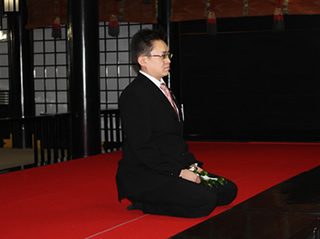 初詣：白山神社にて。